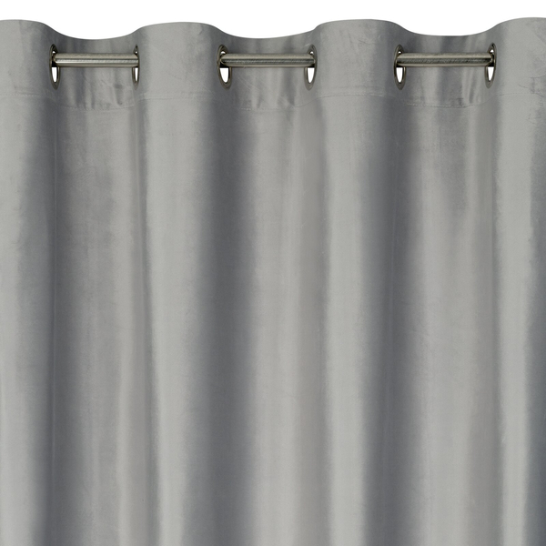 Zasłona 140 x 250 Welwet Przelotki Tori Srebrny