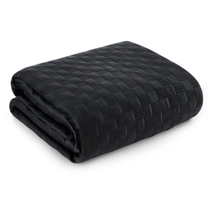 Quilted Velvet Bedspread Sofia4 200 x 220 Black