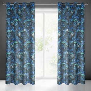 Velvet Azure Curtain 140 x 250 Spill Blue