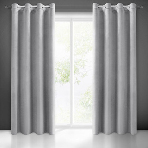Curtain 140 x 250 Decorative Velvet Melanie Silver