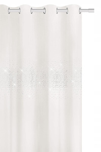 Curtain 140 x 250 Decorative Velour Shiny White