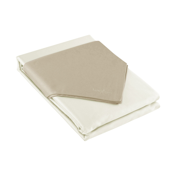 Bedding 160 x 200 3pc Satin Nova3 Cream + Beige