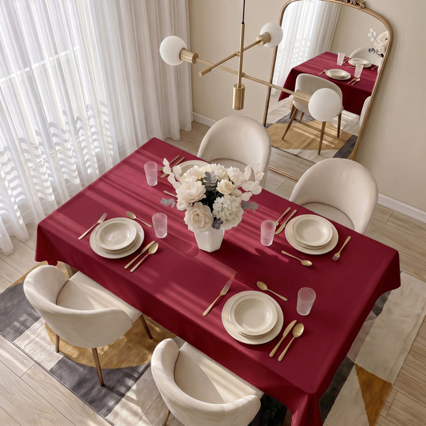 Obrus 140x220 Plamoodporny Surbo Bordowy