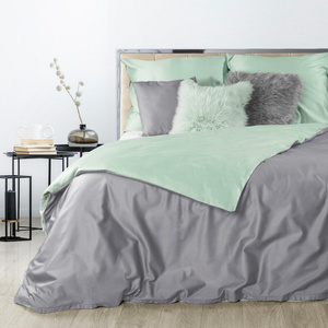 Bedding 220 x 200 3pc Satin Nova3 Silver + Mint