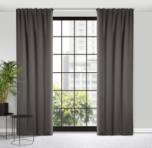 Curtain 140 x 300 Decorative Blackout Milan Graphite