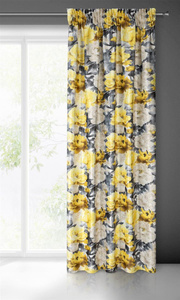 Velvet Venice Tape Curtain 140 x 270 Mustard
