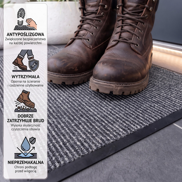 Wycieraczka 40 x 60 Pod Drzwi Gumowa Madori 01