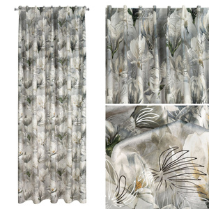 Curtain 140 x 300 Decorative Flex Sandy Steel+Silver