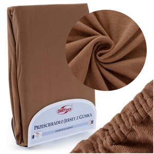 Jersey sheet with elastic 045_D Chocolate 160x200