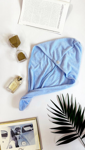 Turban 65 x 25 Ręcznik Mikrofibra Aki Błękit