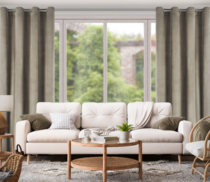 Zasłona 140 x 250 Dekoracyjna Rosa Przelotki Brąz