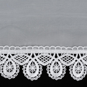 Venice Decorative Curtain 360 x 250 Tape White