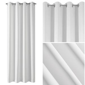 Curtain 135 x 250 Decorative Blackout Logan White