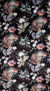 Curtain 140 x 270 Decorative Tape Alani Black+Gray