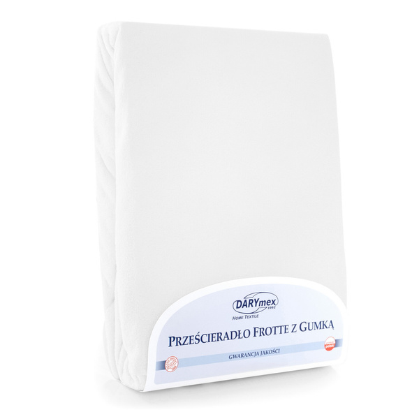 Prześcieradło Frotte z Gumką 001_D Biały 60x120