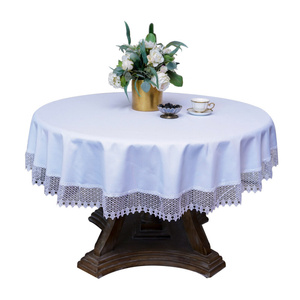 Round Tablecloth fi 160 Guipure pattern 431 White