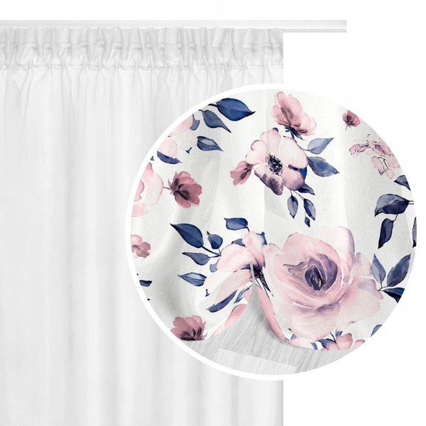 Curtain 140 x 250 Decorative Rosally Tape Pomegranate