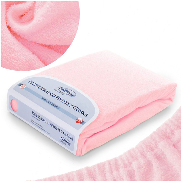 Prześcieradło Frotte z Gumką 006_D Róż 200x220