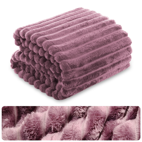 Blanket 200 x 220 Microfiber Stamped Stripes Nuvio 14
