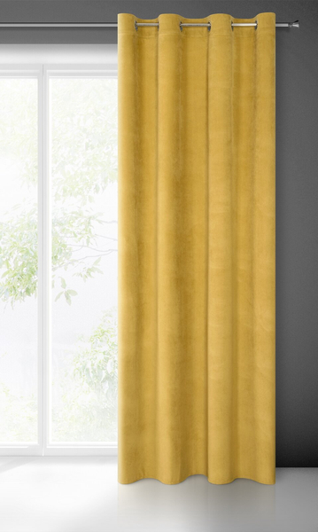 Zasłona 140 x 250 Dekoracyjna Welwet Milo Miodowy