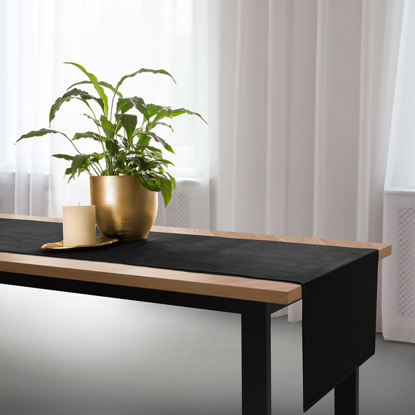 Runner 60 x 120 Decorative Velvet Soft Black