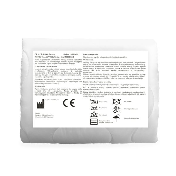 Kołdra 155 x 200 Antyalergiczna Medic Line