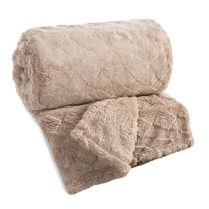 Blanket 70 x 160 Stamped Plush Nancy C.Beige