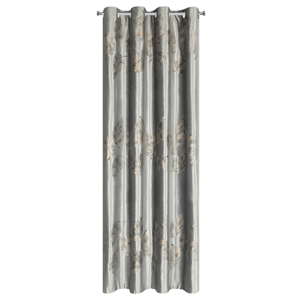 Zasłona 140 x 250 Welwet Przelotki Idalia Srebrny