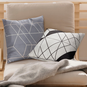 Decorative pillowcase 40 x 40 Geo 01 White+Black