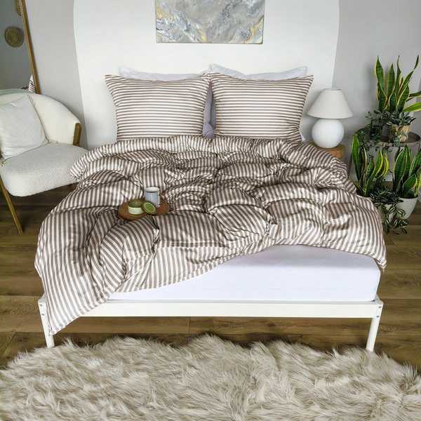 Pościel 160 x 200 3cz Mikrofibra w Pasy Eusebia Home 13