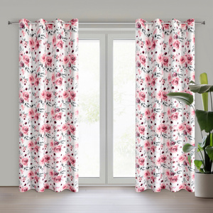 Zasłona 140 x 250 Dekoracyjna Gotowa CECILY B+Róż