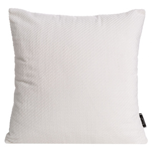 40 x 40 Decorative Velvet Pillowcase Eliza White