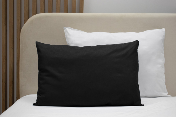Poszewka Bawełna 40 x 60 Jednolita Ola Czarna Black