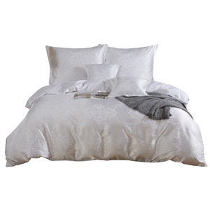 Bedding set 160 x 200 5 pieces Satin Embroidered AT006