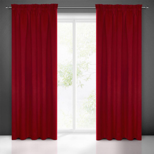 Blackout Logan Tape Curtain 140 x 270 Red