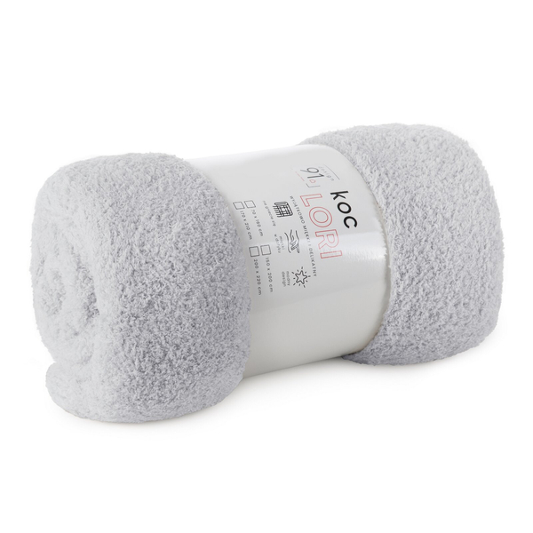 Blanket 170 x 210 Microfiber Lamb Lori Silver