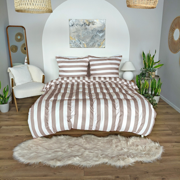 Pościel 140 x 200 2cz Mikrofibra w Pasy Eusebia Home 06