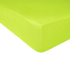 Terry sheet with elastic 052_D Lime 60x120
