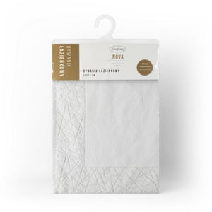 Bathroom Rug 50 x 70 Cotton Nika 01 White