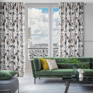 Zasłona 140 x 270 Dekoracyjna Nika Taśma Bia+Stal