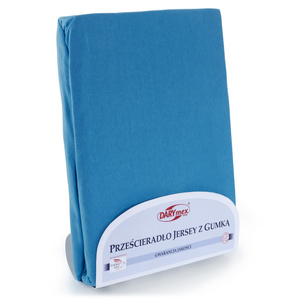 Prześcieradło Jersey z Gumką 017_D Chabrowy 160x200