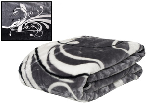Color Acrylic Blanket A-337-2 Notes on Black 160x210