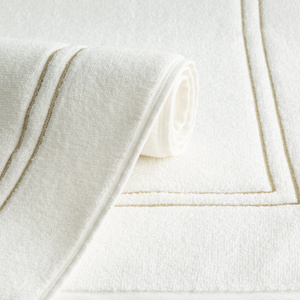 Bathroom Rug 50 x 70 Cotton Olivia 01 White