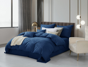 Bedding 140 x 200 2pc Cotton Adamaschek Navy Blue