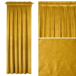 Curtain 135 x 270 Decorative Velvet Rosa Mustard