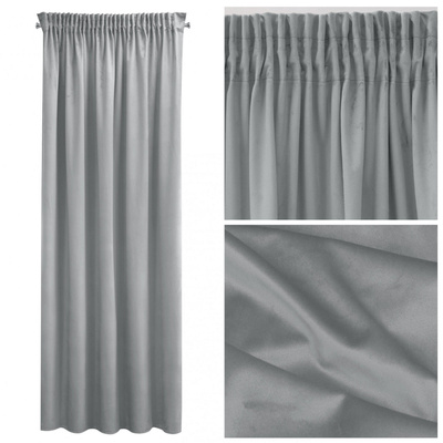 Zasłona 140 x 270 Dekoracyjna Pierre Cardin Sibel Szary