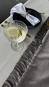 Table Runner 40 x 180 Decorative with Ruffles Ligia 06