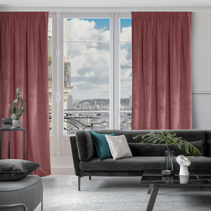Zasłona 135 x 270 Dekoracyjna Velvet Rosa C. Róż