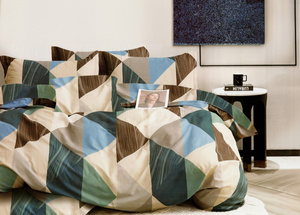 Bedding 160 x 200 3 pcs Cotton Satin No. A1813