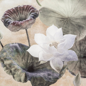 Zasłona 140 x 270 Dekoracyjna Velvet Lotos Beż+Zie